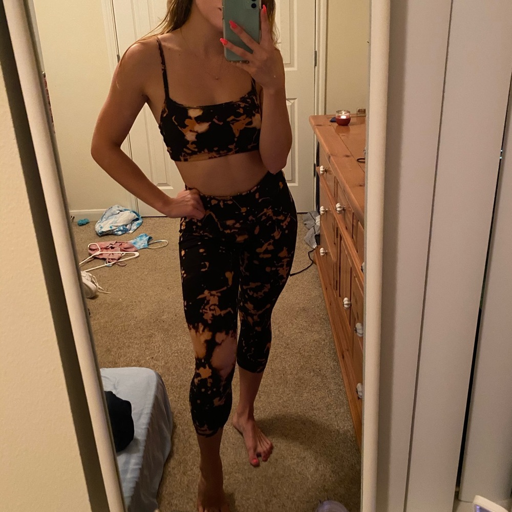 Matching sports bra and leggings